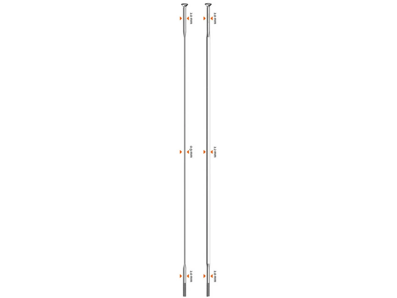Sapim Rayons CX-Ray Straightpull + Écrous - 20 Pièces - Fin De Série 5 Sapim Rayons CX-Ray Straightpull + Écrous - 20 Pièces - Fin De Série – Image 3