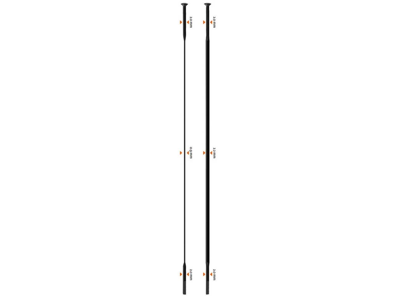 Sapim Rayons CX-Ray Straightpull + Écrous - 20 Pièces - Fin De Série 9 Sapim Rayons CX-Ray Straightpull + Écrous - 20 Pièces - Fin De Série – Image 7