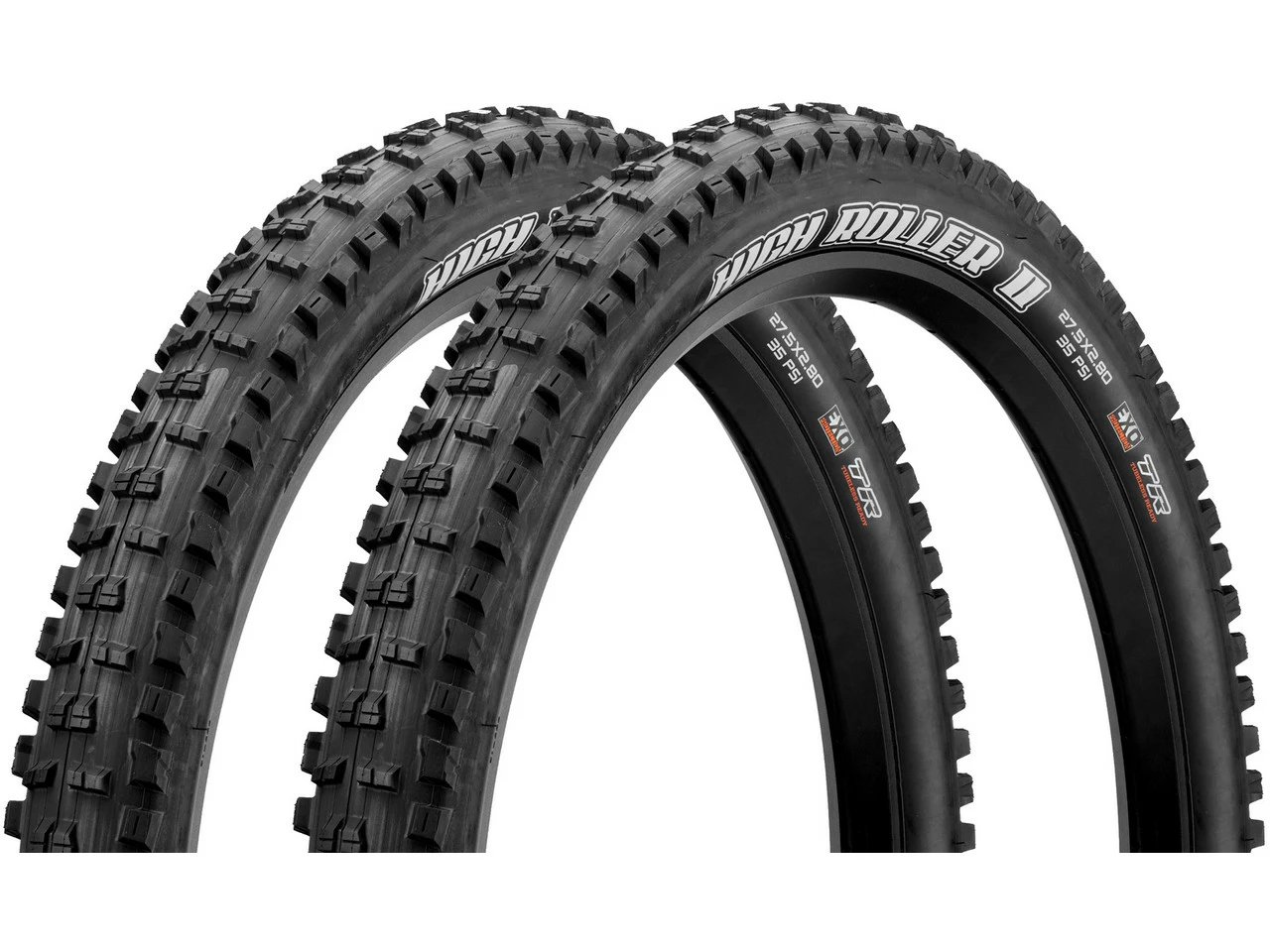 MAXXIS Set De 2 Pneus Souples Highroller II+ Dual EXO TR 27,5+ 3 MAXXIS Set De 2 Pneus Souples Highroller II+ Dual EXO TR 27,5+