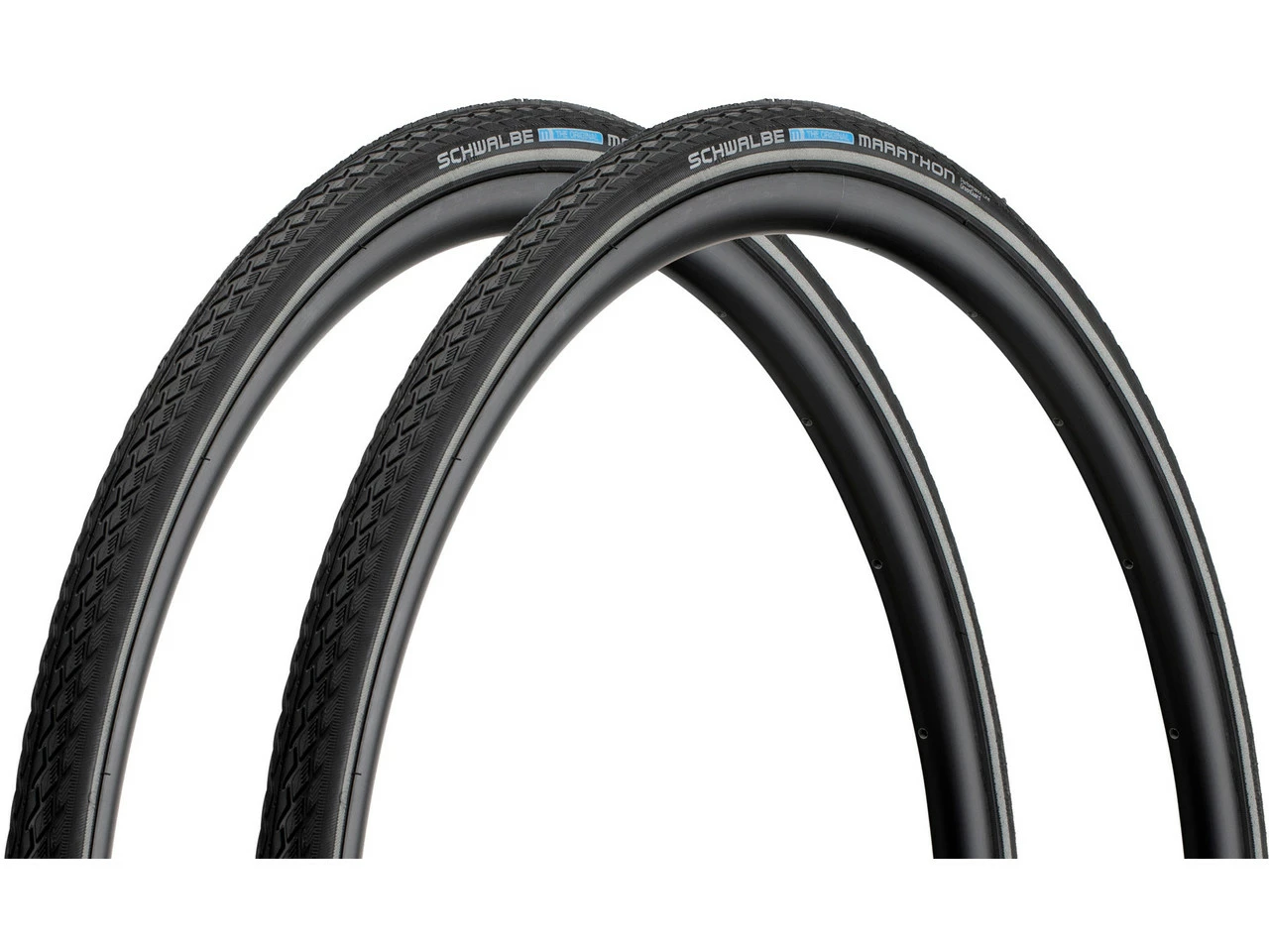 Schwalbe Set De 2 Pneus Rigides Marathon 28" Modèle 2019 3 Schwalbe Set De 2 Pneus Rigides Marathon 28" Modèle 2019