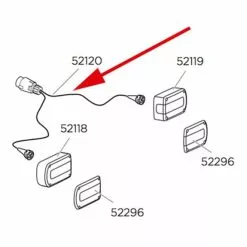 Câble De Rechange Thule Pour Lumières Minipoint 7 Pôles 1400 Mm