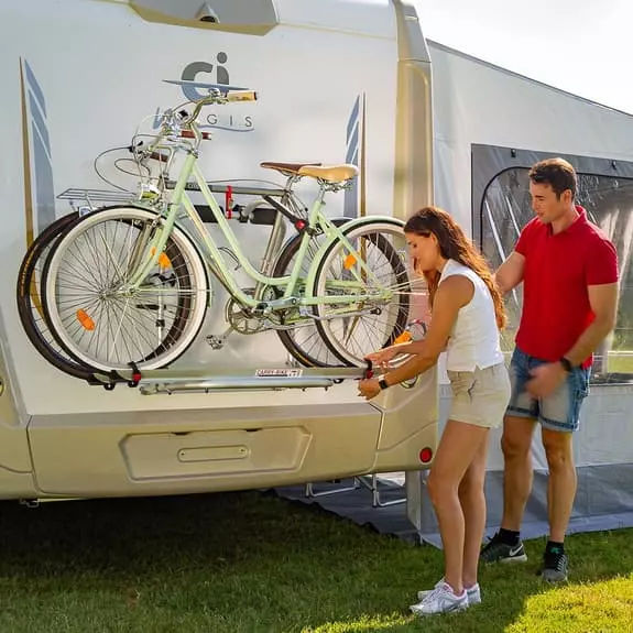 Porte-vélos Fiamma UL Pour 2/3 Vélos Gris Argenté Noir Rouge 4 Porte-vélos Fiamma UL Pour 2/3 Vélos Gris Argenté Noir Rouge – Image 2