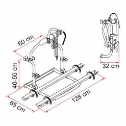 Porte-vélos Fiamma CL Pour 2/3 Vélos Gris Argenté Noir Rouge -Promos Porte-vélos Magasin fia 02093b87a 002