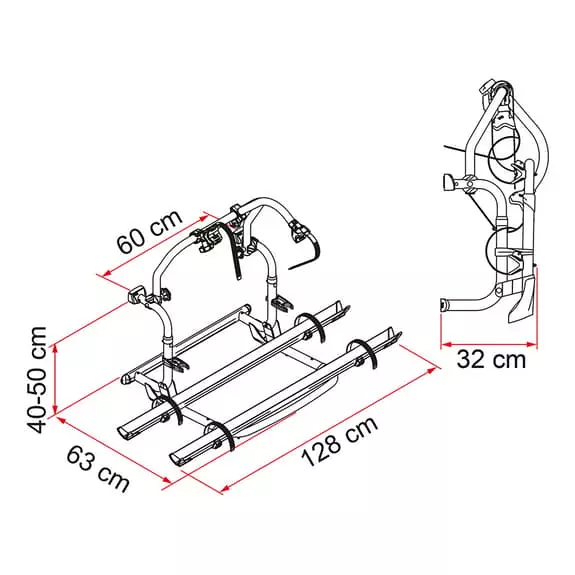 Porte-vélos Fiamma Pro C Pour 2/4 Vélos Gris Argenté Noir Rouge 5 Porte-vélos Fiamma Pro C Pour 2/4 Vélos Gris Argenté Noir Rouge – Image 3