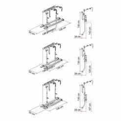 Porte-vélos Fiamma 200 DJ Ducato Pour 2 Vélos Gris Argenté Noir Rouge -Promos Porte-vélos Magasin fia 02094 26a 002